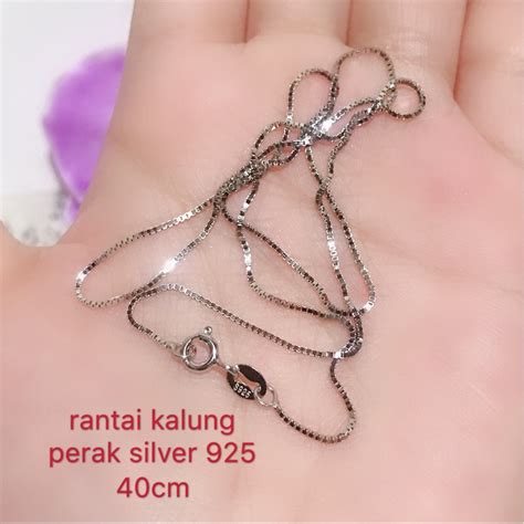 Jual Rantai Kalung Italy Perak Asli Silver Lebarnya Mm Lapis