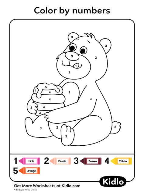 Easy Color By Number Worksheets