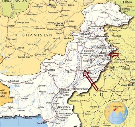 Map Of India Pakistan Border