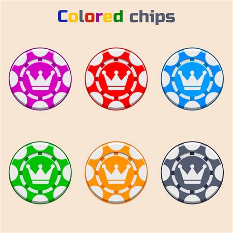 Premium Vector | Vector poker chips in colors