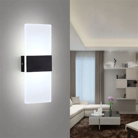 L Mpara De Pared Acr Lica Led Moderna Iluminaci N Interior De Larga