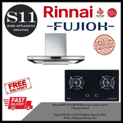 Rinnai RH C91A SSVR Electronic Touch Control Chimney Hood Fujioh FH