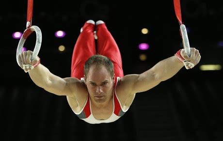 Swiss Gymnast Claudio Capelli Performs During Editorial Stock Photo