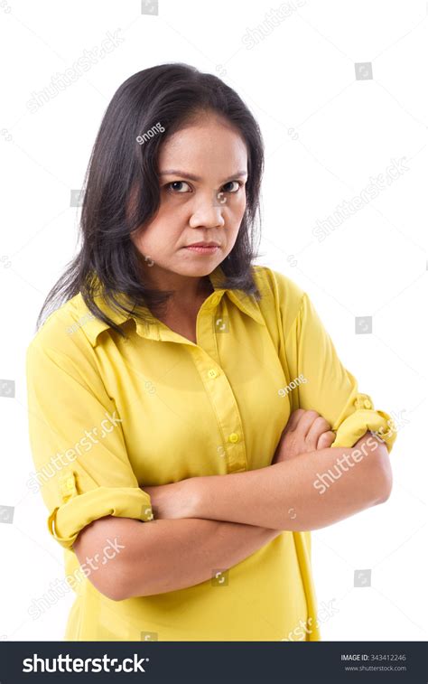 Angry Middle Aged Woman Stock Photo 343412246 Shutterstock