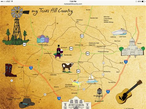 Texas Hill Country Map Printable - Middle East Political Map