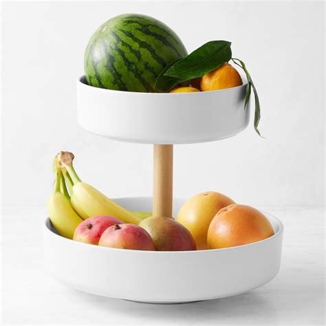 Hold Everything Two Tier Ceramic Fruit Bowl Williams Sonoma