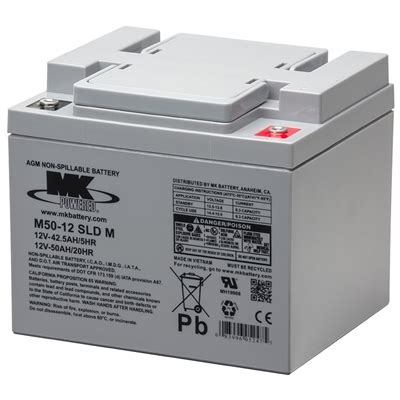 MK Battery 12V 50AH Sealed Lead Acid Pair Mobility Scooter Batteries