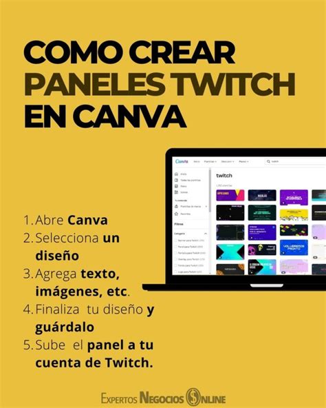 Como Hacer PANELES Para TWITCH Gratis Imagenes