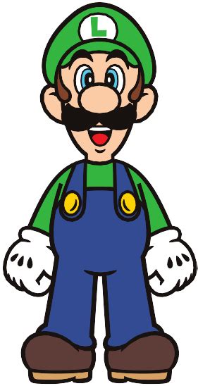 Fileluigi Front Vector Artsvg Super Mario Wiki The Mario Encyclopedia