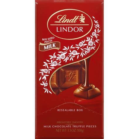 Lindt Lindor Milk Chocolate Truffle Bar 35 Oz Instacart