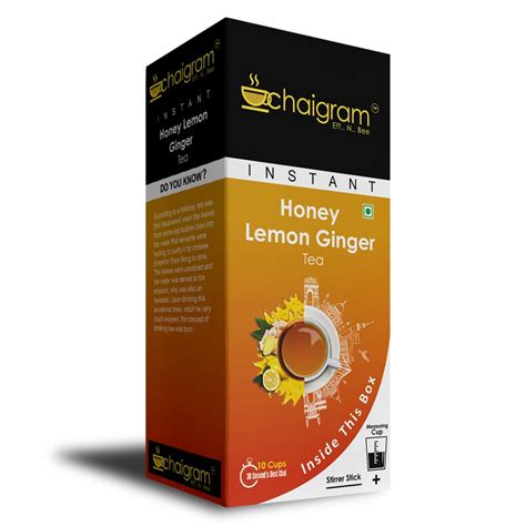 Honey Lemon Ginger Tea Pack Of 10 Sachets Chaigram