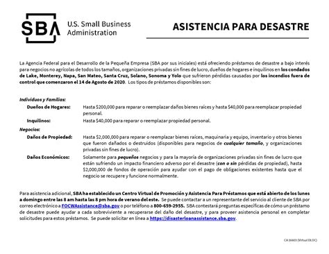 SBA Disaster Assistance Available