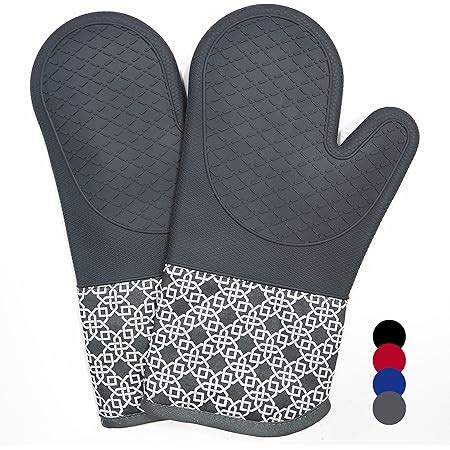 Amazon Terry Cloth Oven Mitts Heat Resistant To 482 F 13 Inch 100