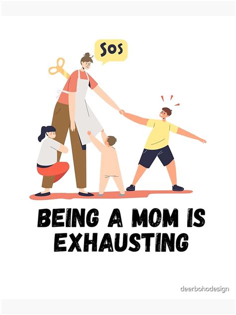 "Being a mom is exhausting / funny quotes about adulthood" Poster for ...