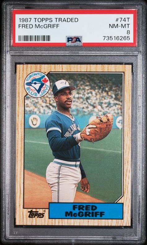 Topps Traded Fred Mcgriff Rookie Baseball Card T Psa Nm Mt Ebay