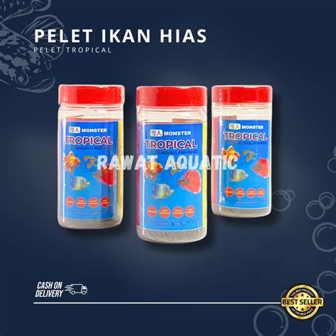 Pelet Tropical 100 Gram Pelet Cupang Molly Ikan Hias Kecil Lazada