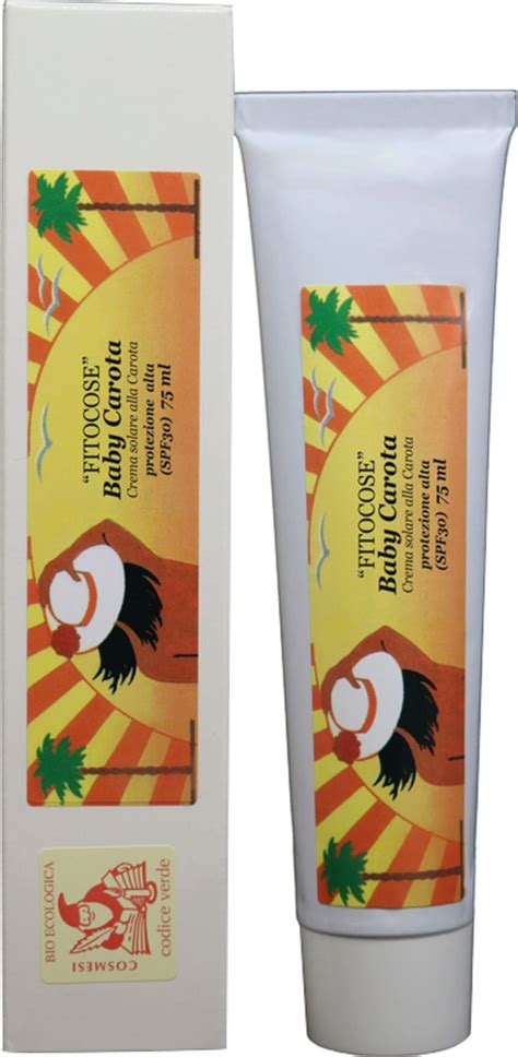 Fitocose Baby Carota Crema Solare Alla Carota SPF 30 75 Ml Ecco