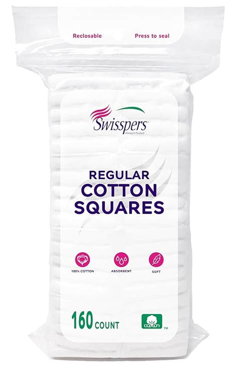 Amazon Swisspers Cotton Squares For Face 100 Pure Cotton Pads