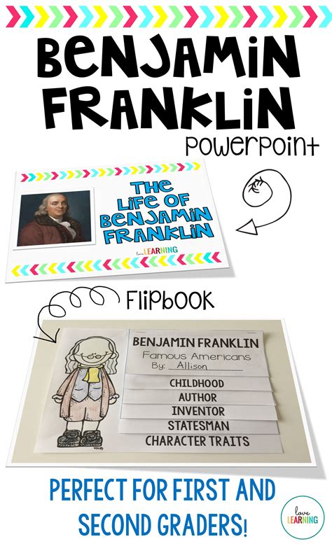 Benjamin Franklin Slides Lesson Flipbook And Lapbook Activity