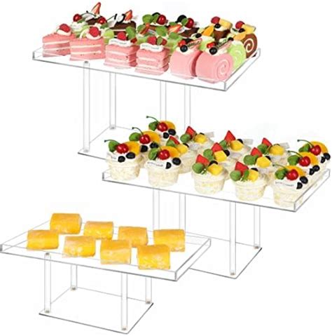 Heimma Pack Dessert Table Display Set Clear Acrylic Dessert Stands