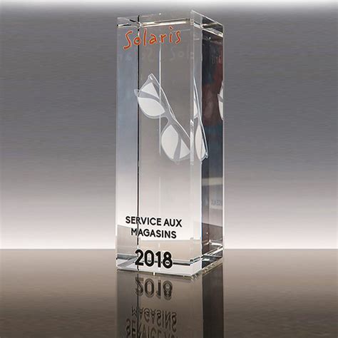 Trophée Verre 3D Personnalisé Solaris Mac Trophées