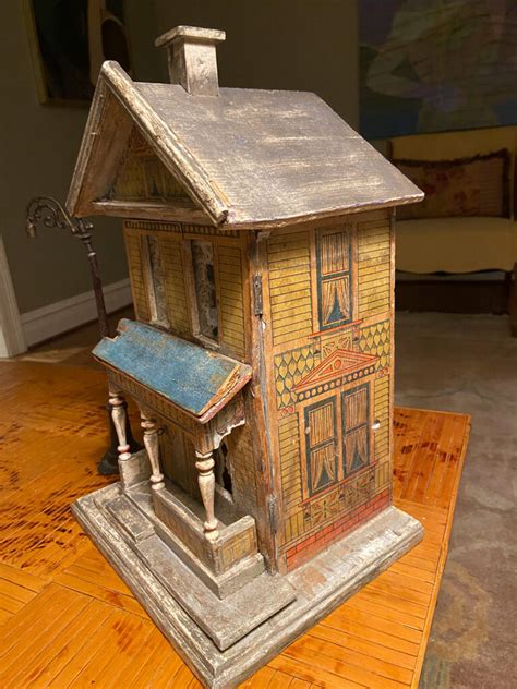 Antique German Moritz Gottschalk No 3035 Blue Roof Dolls House C 1910