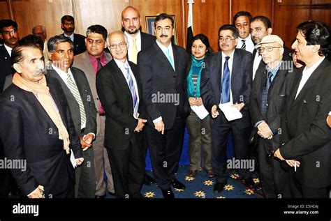 Prime Minister Syed Yousuf Raza Gilani In A Group Photo With The