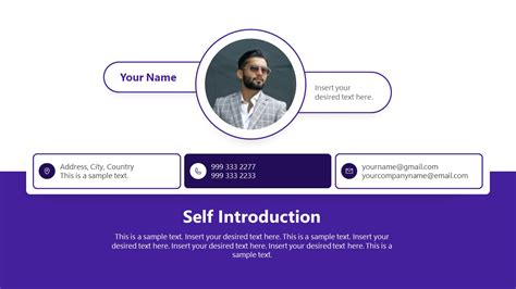 Creative Self Introduction Slide Template for PowerPoint - SlideModel