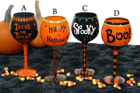 halloween wine glasses | Painted wine glasses halloween, Wine glass crafts, Halloween wine