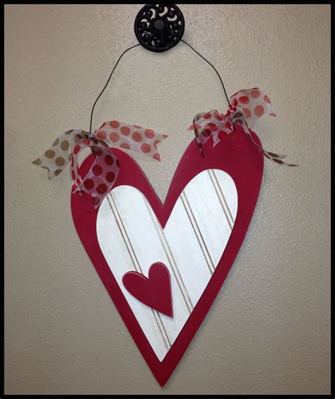 Valentines Wood 3 Heart Wall Or Door Hanger By Jwdecor On Etsy