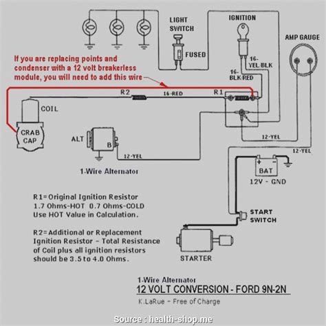 8n Front Mount Distributor 12 Volt Negative Ground Diagram W