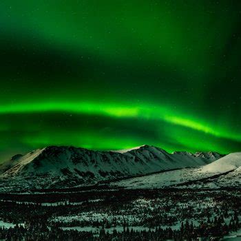 The Northern Lights Sky Over The Chugach Mountains 2023 Alaska