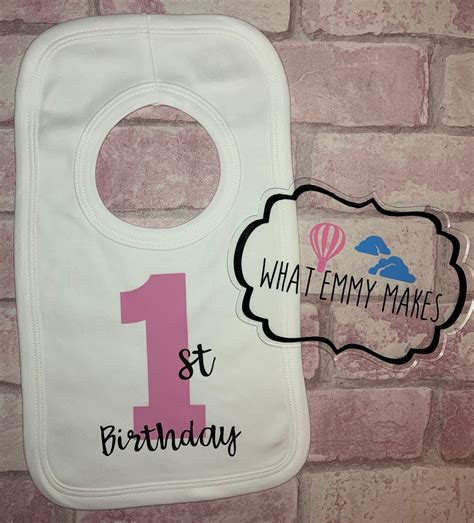 First Birthday Bib Etsy Uk