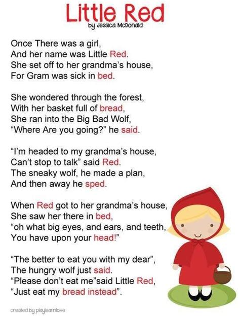 Image Result For Red Colour Poem For Kids 20 Line Kids Poems