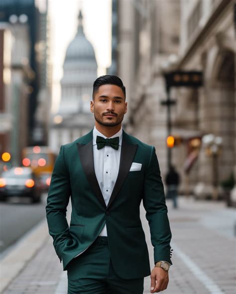 Emerald Metropolitan Tuxedo With Bow Tie Hockerty