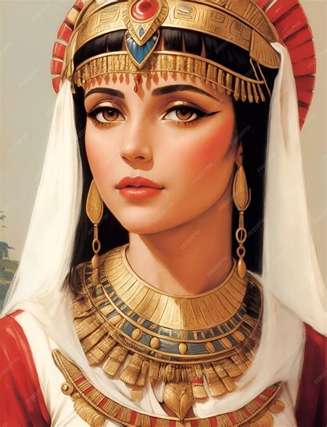 Premium AI Image | Close Up Portrait Of Egyptian Pharaoh Queen Cleopatra