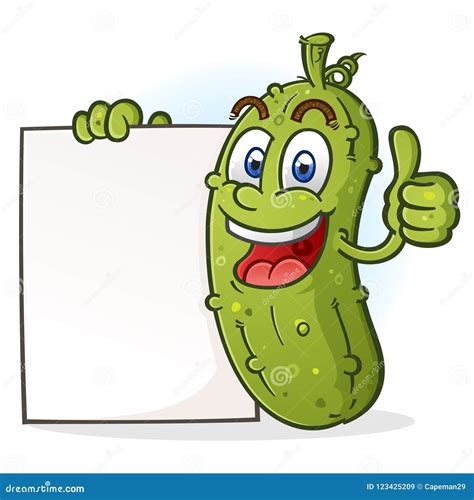 Cartoon Pickle Isolated On White Background Royalty-Free Stock ...