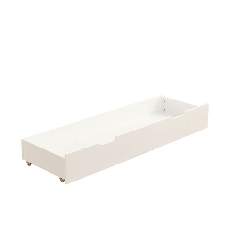 Double Bed With Shelves White Wooden Storage Bed Frame With Underbed