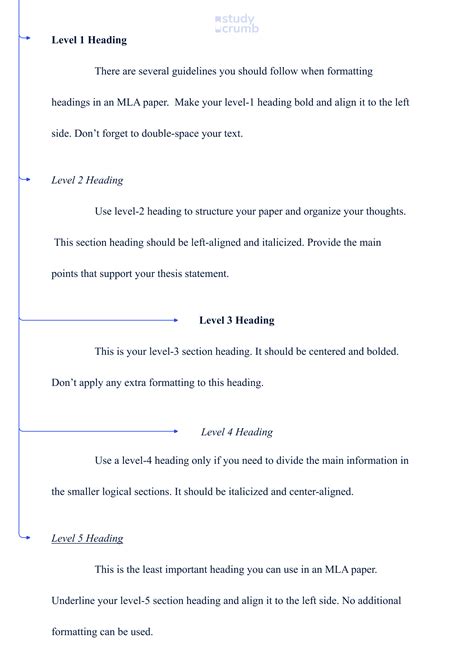 MLA Heading Format And Writing Tips StudyCrumb