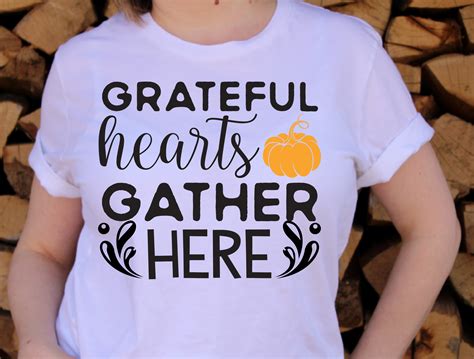 Grateful Hearts Gather Here Svg Design Graphic By Creativeart