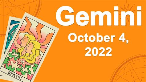 Gemini Horoscope For Today October 4 2022 Lucky Day For You YouTube