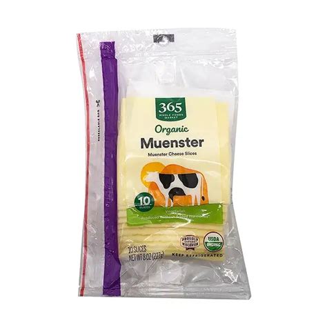 Organic Muenster Cheese Slices 10 Slices At Whole Foods Market