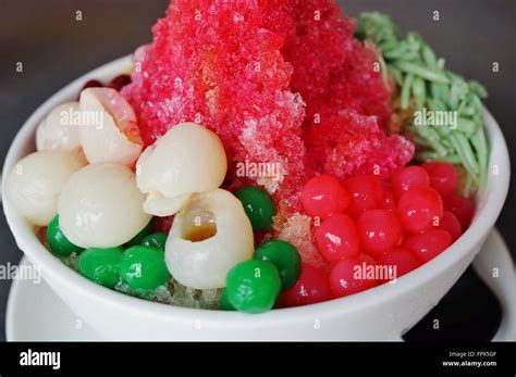 ais kacang abc  colorful malaysian dessert   shaved ice