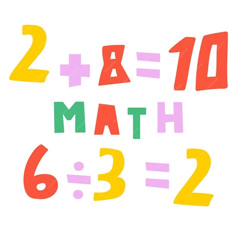 premium vector mathematical examples study math  children flat