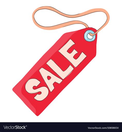 Tag Sale Icon Cartoon Style Royalty Free Vector Image