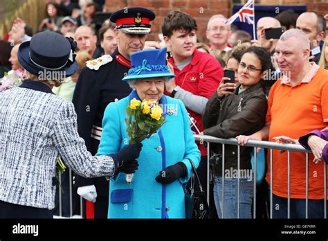 Queen Elizabeth Ii Well Wishers As She Opens Grange Railway Station Hi