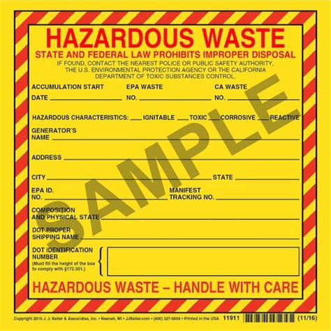 Printable Hazardous Material Labels