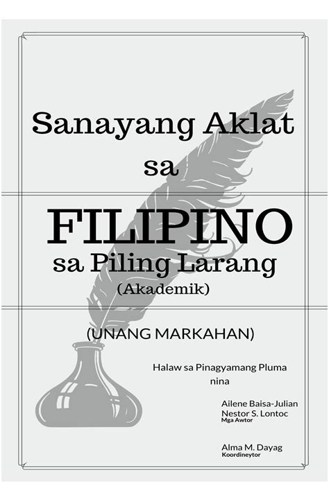 SOLUTION Sanayang Aklat Sa Filipino 3 Unang Markahan 1 Studypool