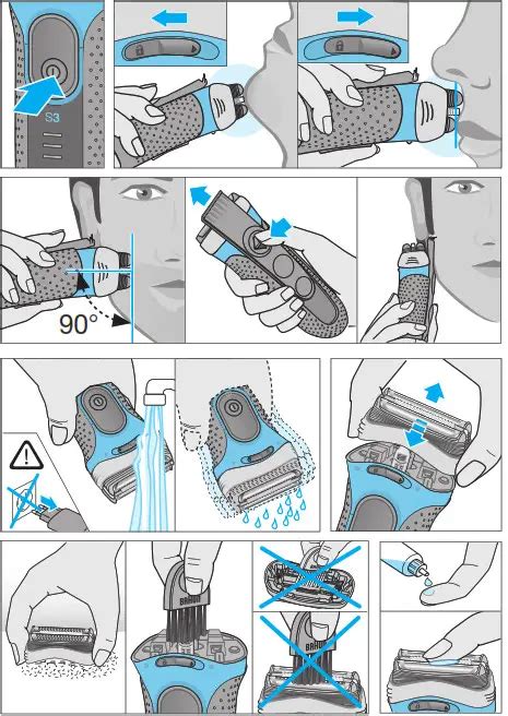 BRAUN Series 3 3040S Wet And Dry Men Shaver Instruction Manual