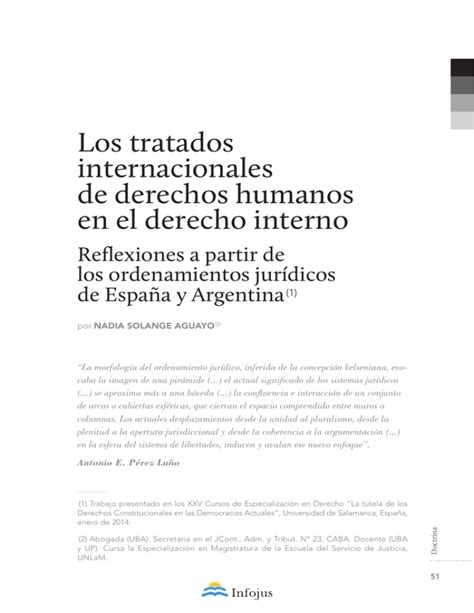 Los Tratados Internacionales De Derechos